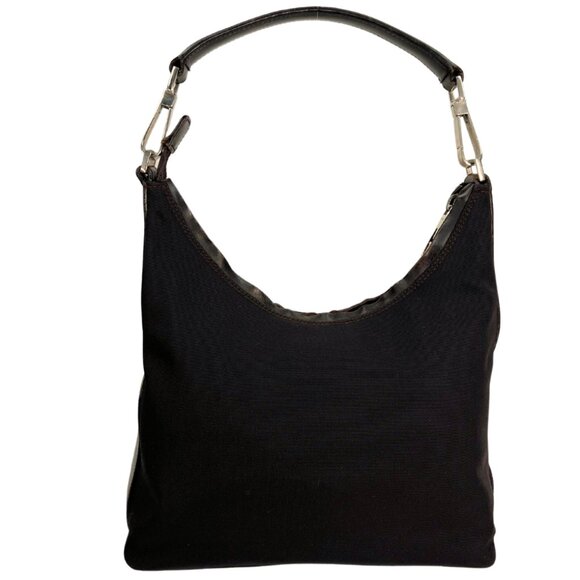 Gucci Dark Brown Nylon Shoulder Bag - Picture 1 of 11